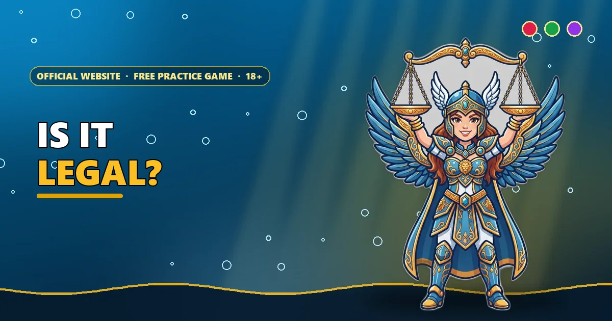 Winged shield-maiden holding level golden scales for the colour prediction law guide