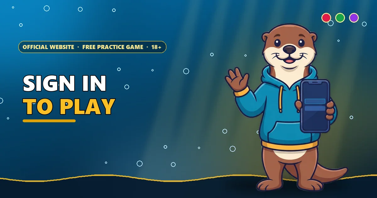 Otter mascot holding a phone sign-in screen for the Log In to 6E Club page